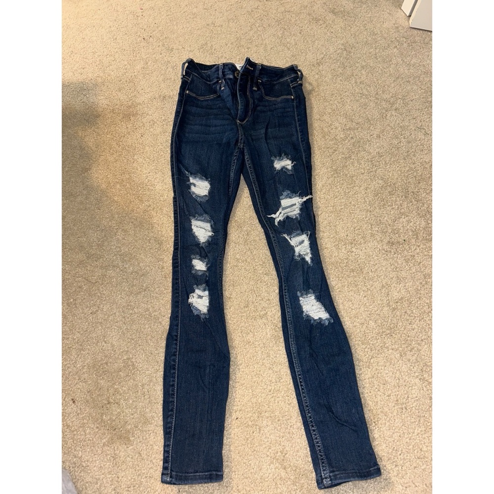 Dark blue Hollister skinny jeans size 0short